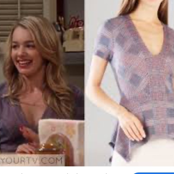 BCBGMaxAzria Multicolor V-Neck Tunic - Picture 2 of 10